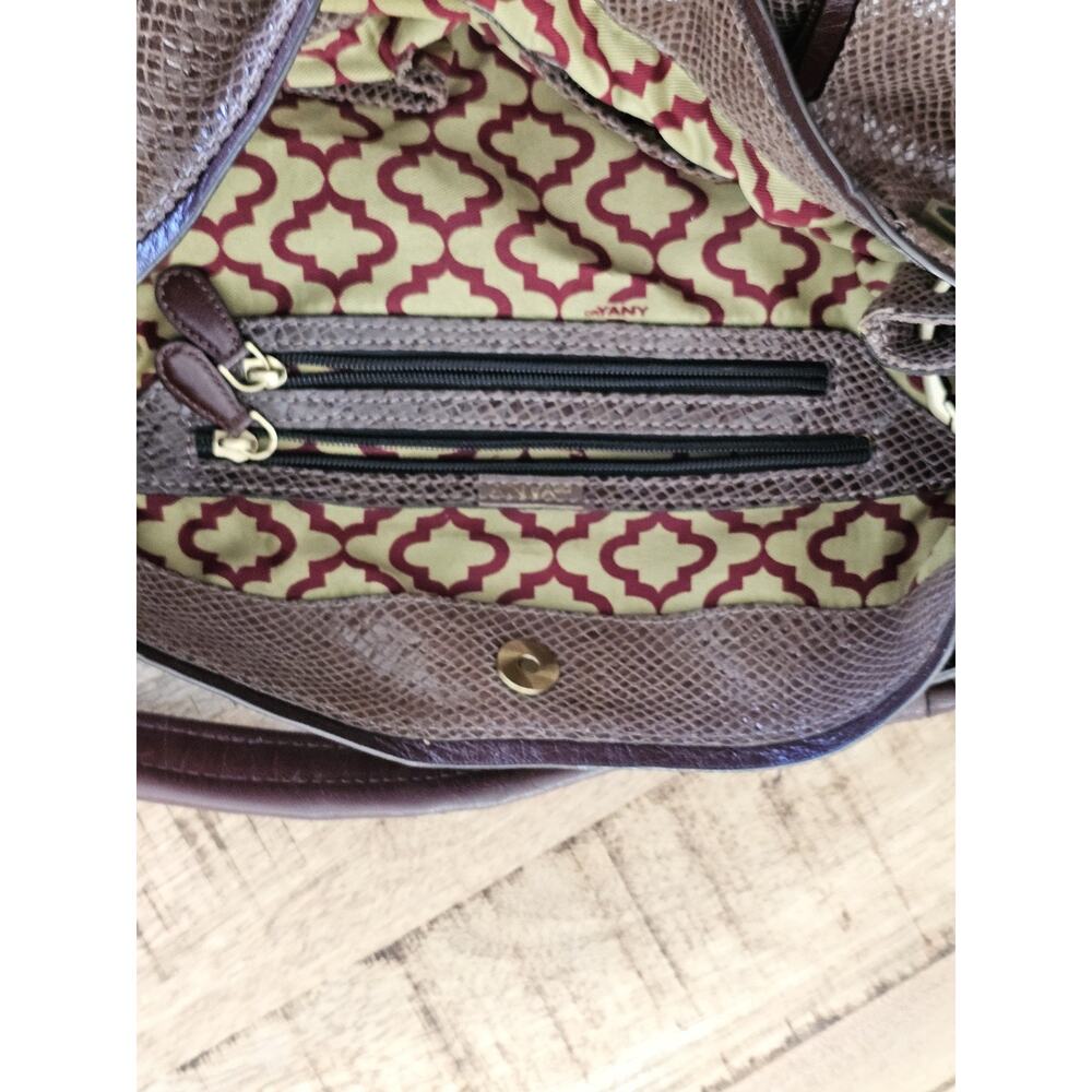 OrYany Brown Large Reptile Embossed Shoulder Bag Pockets Hobo Bohemian - Picture 14 of 15